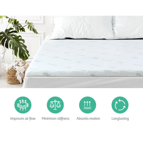 Giselle Bedding Memory Foam Mattress Topper 11-Zone 8cm King Chez Guru