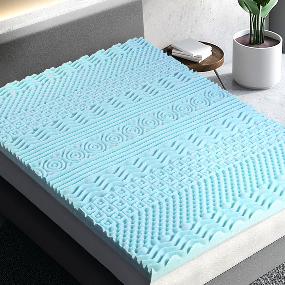 Giselle Bedding Memory Foam Mattress Topper 11-Zone 8cm Queen Chez Guru