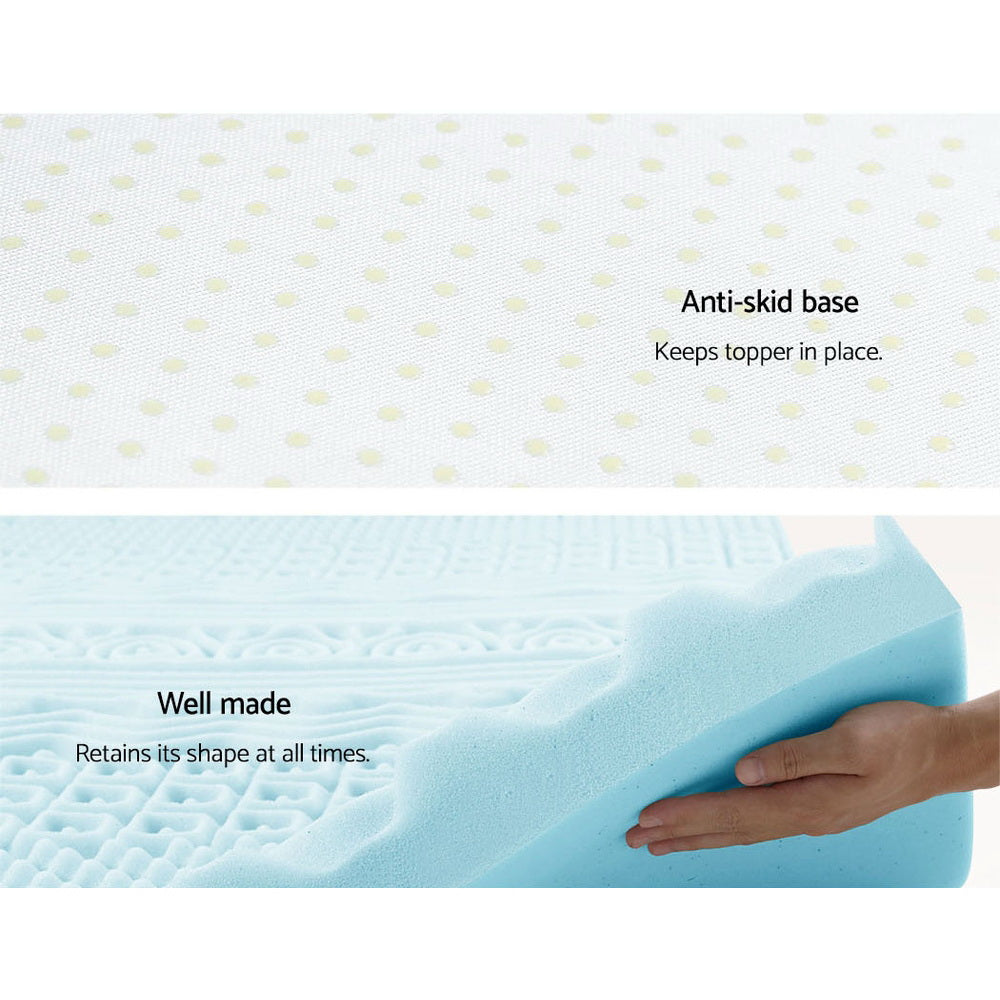 Giselle Bedding Memory Foam Mattress Topper 11-Zone 8cm Queen Chez Guru
