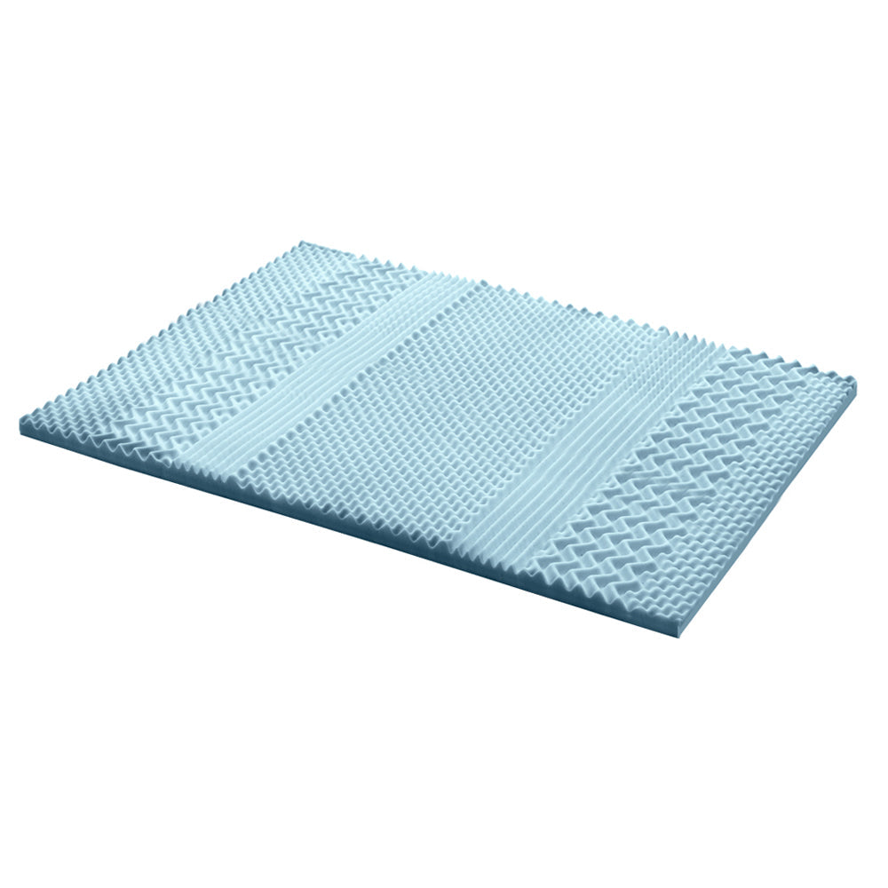 Giselle Bedding Memory Foam Mattress Topper 7-Zone 5cm Double Chez Guru