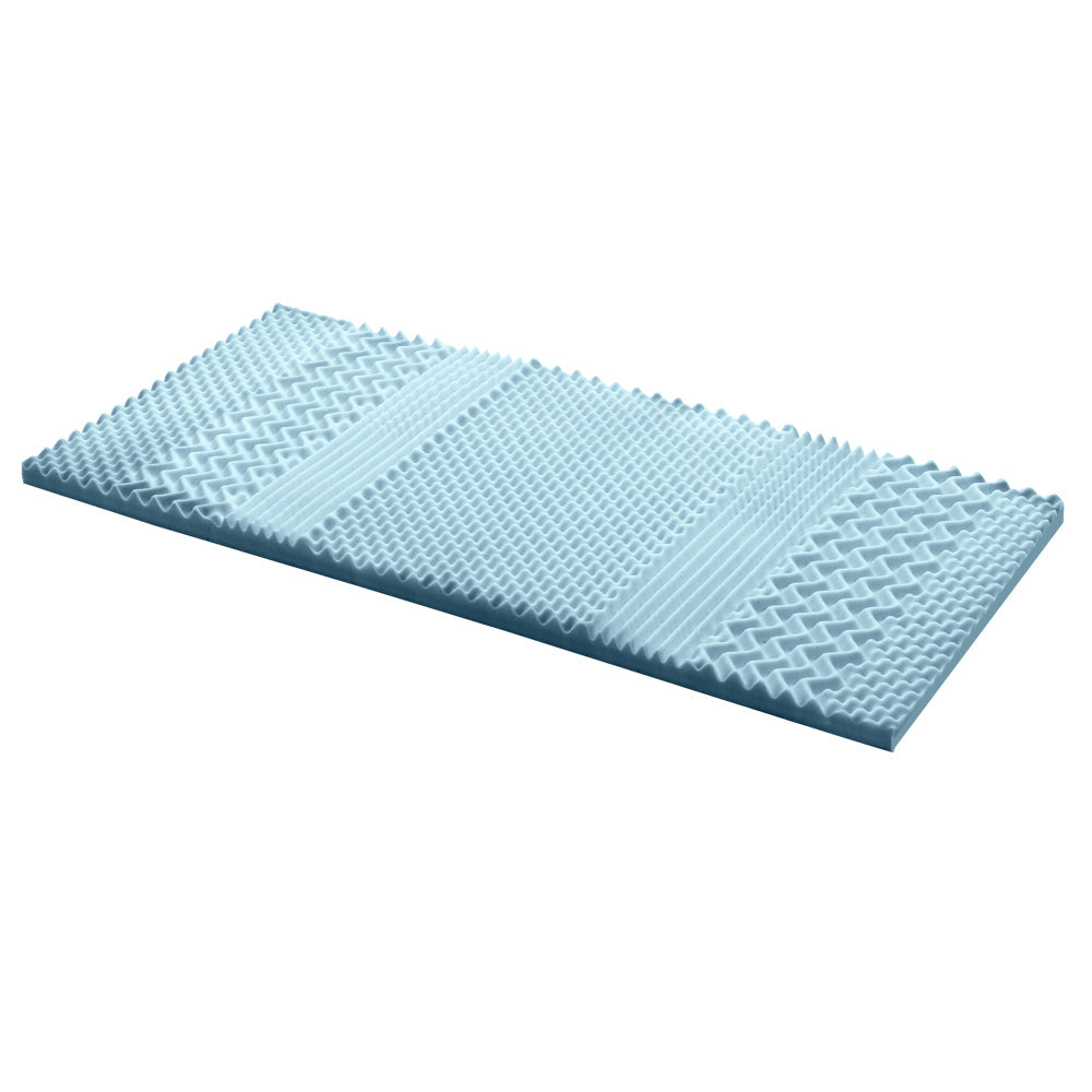 Giselle Bedding Memory Foam Mattress Topper 7-Zone 5cm Single Chez Guru
