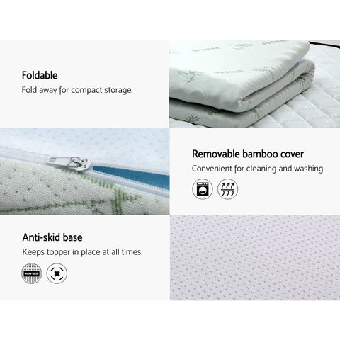 Giselle Bedding Memory Foam Mattress Topper 7-Zone 8cm Queen Chez Guru