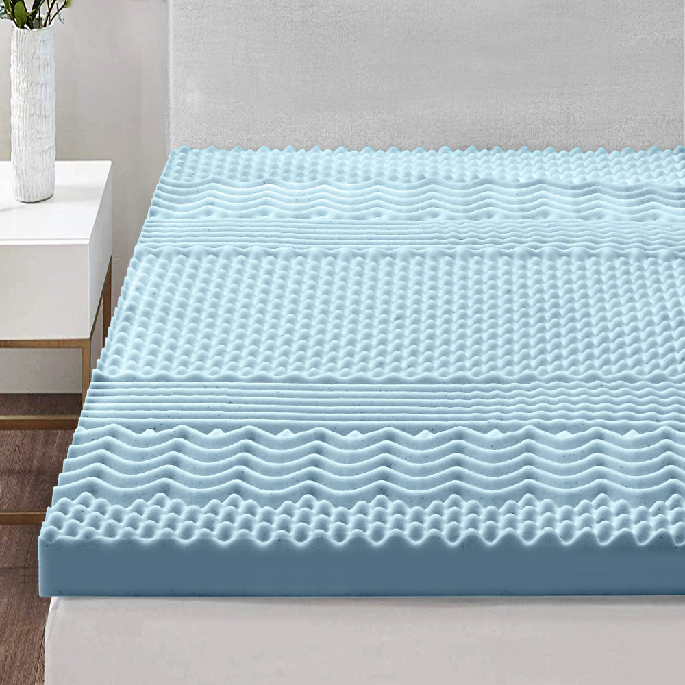 Giselle Bedding Memory Foam Mattress Topper 7-Zone 8cm Queen Chez Guru