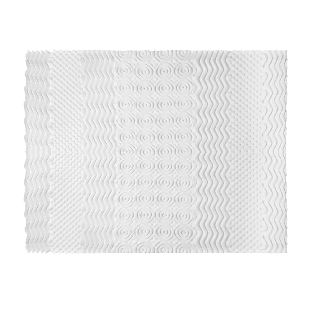 Giselle Bedding Memory Foam Mattress Topper 7-Zone Airflow Pad 8cm Double White Chez Guru