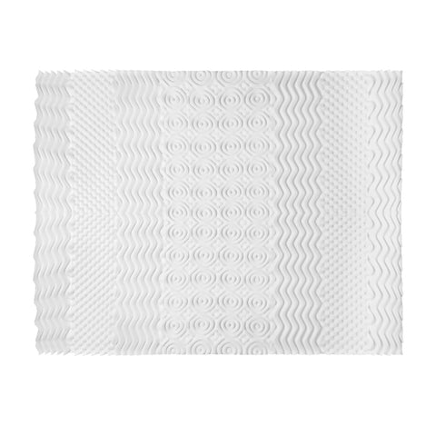 Giselle Bedding Memory Foam Mattress Topper 7-Zone Airflow Pad 8cm King White Chez Guru