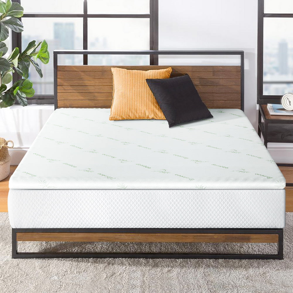Giselle Bedding Memory Foam Mattress Topper Cool Gel Bed Mat Bamboo 10cm King Chez Guru
