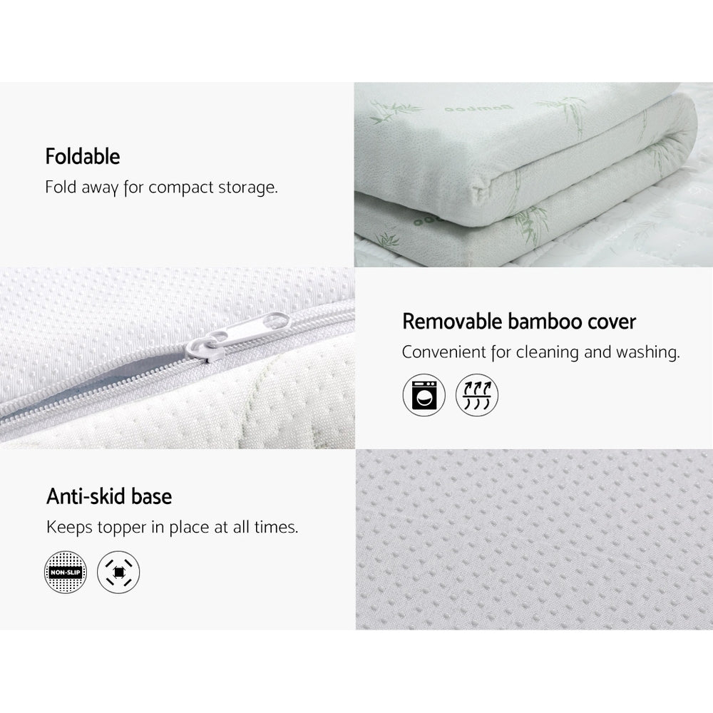 Giselle Bedding Memory Foam Mattress Topper Cool Gel 10cm Queen Chez Guru