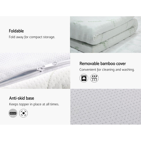 Giselle Bedding Memory Foam Mattress Topper Cool Gel 10cm Queen Chez Guru