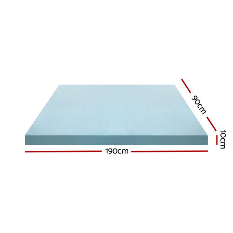 Giselle Bedding Memory Foam Mattress Topper Cool Gel Bed Mat Bamboo 10cm Single Chez Guru