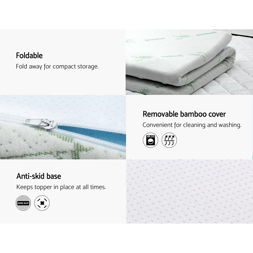 Giselle Bedding Memory Foam Mattress Topper Cool Gel 5cm Double Chez Guru