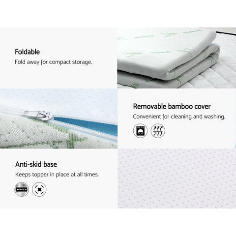 Giselle Bedding Memory Foam Mattress Topper Cool Gel 5cm Queen Chez Guru