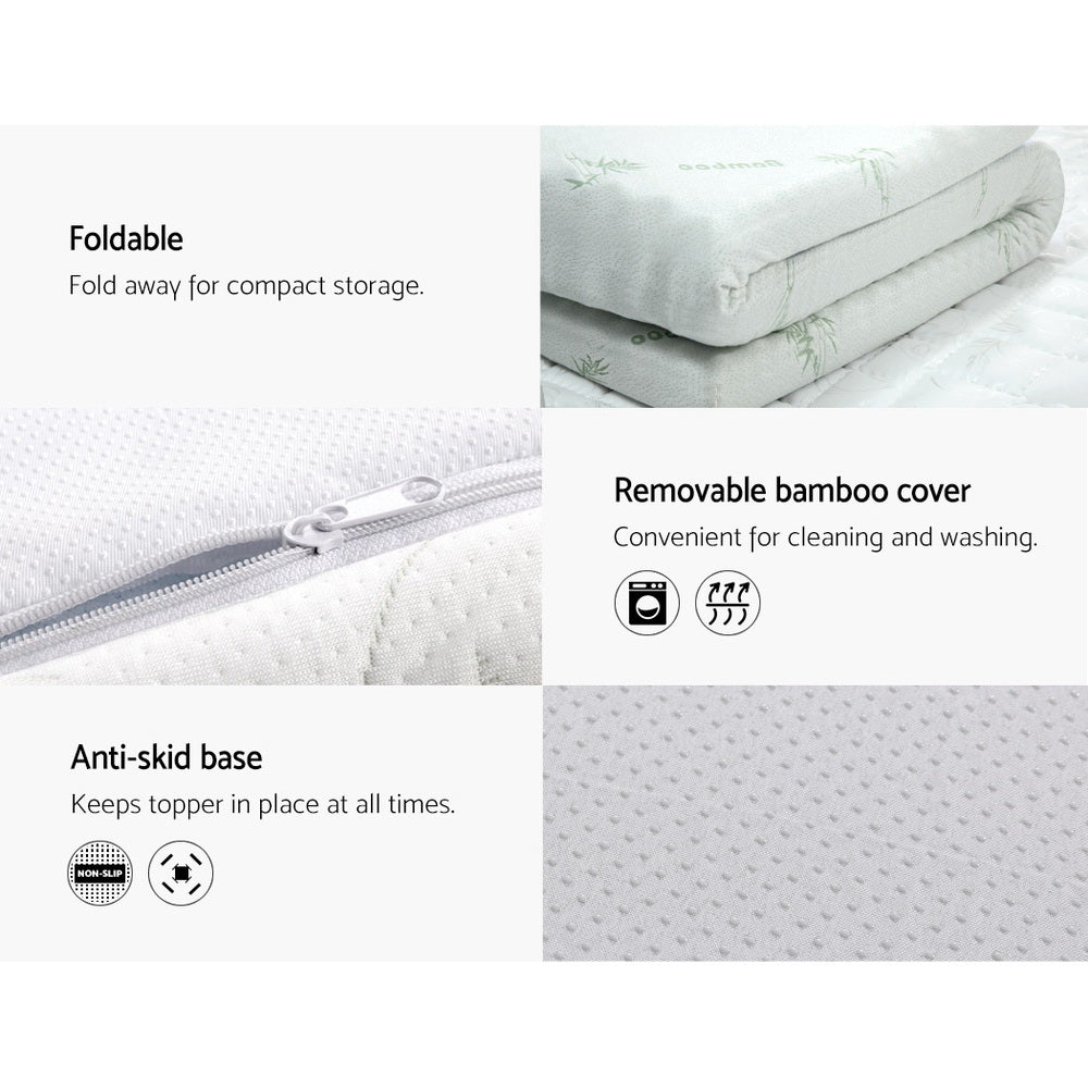 Giselle Bedding Memory Foam Mattress Topper Cool Gel 8cm Double Chez Guru