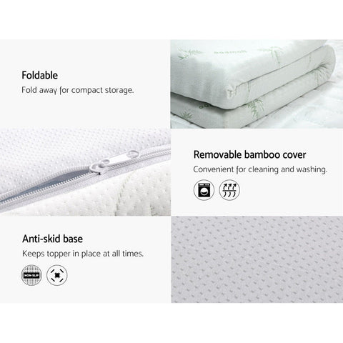 Giselle Bedding Memory Foam Mattress Topper Cool Gel 8cm Double Chez Guru