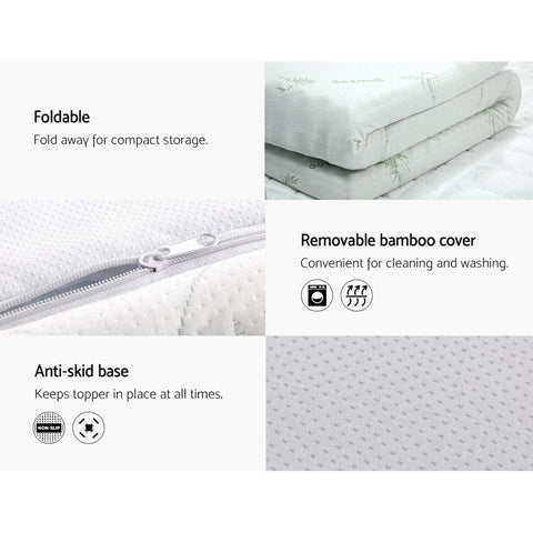 Giselle Bedding Memory Foam Mattress Topper Cool Gel 8cm Single Chez Guru
