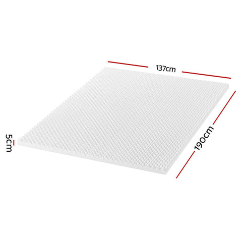 Giselle Bedding Foam Mattress Topper Egg Crate 5cm Double Chez Guru