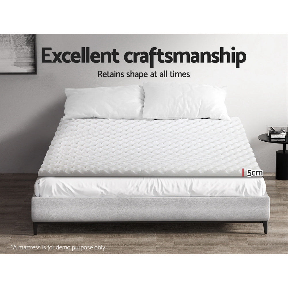 Giselle Bedding Foam Mattress Topper Egg Crate 5cm Double Chez Guru