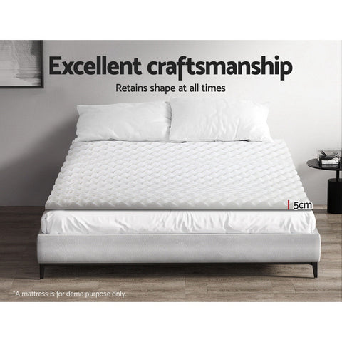 Giselle Bedding Foam Mattress Topper Egg Crate 5cm Double Chez Guru