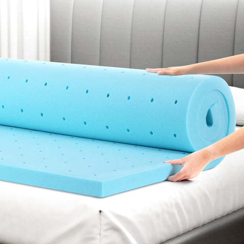 Giselle Bedding Memory Foam Mattress Topper Ventilated Cool Gel 5cm Double Chez Guru