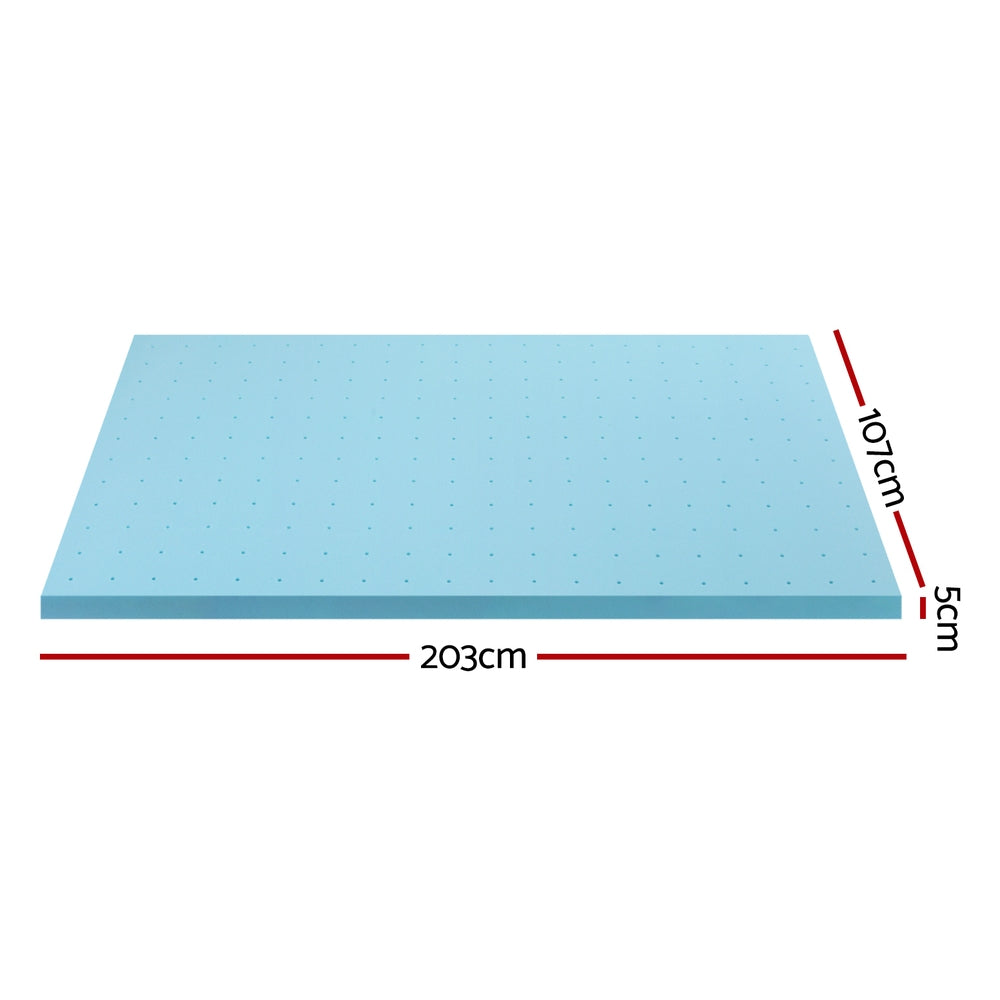Giselle Bedding Memory Foam Mattress Topper Ventilated Cool Gel 5cm King Single Chez Guru