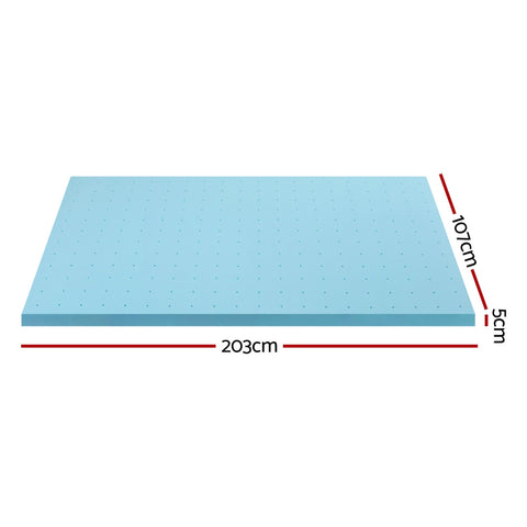 Giselle Bedding Memory Foam Mattress Topper Ventilated Cool Gel 5cm King Single Chez Guru