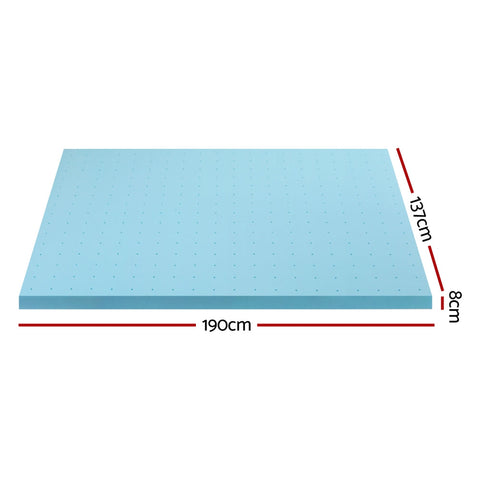 Giselle Bedding Memory Foam Mattress Topper Ventilated Cool Gel 8cm Double Chez Guru