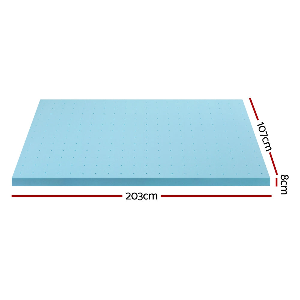 Giselle Bedding Memory Foam Mattress Topper Ventilated Cool Gel 8cm King Single Chez Guru