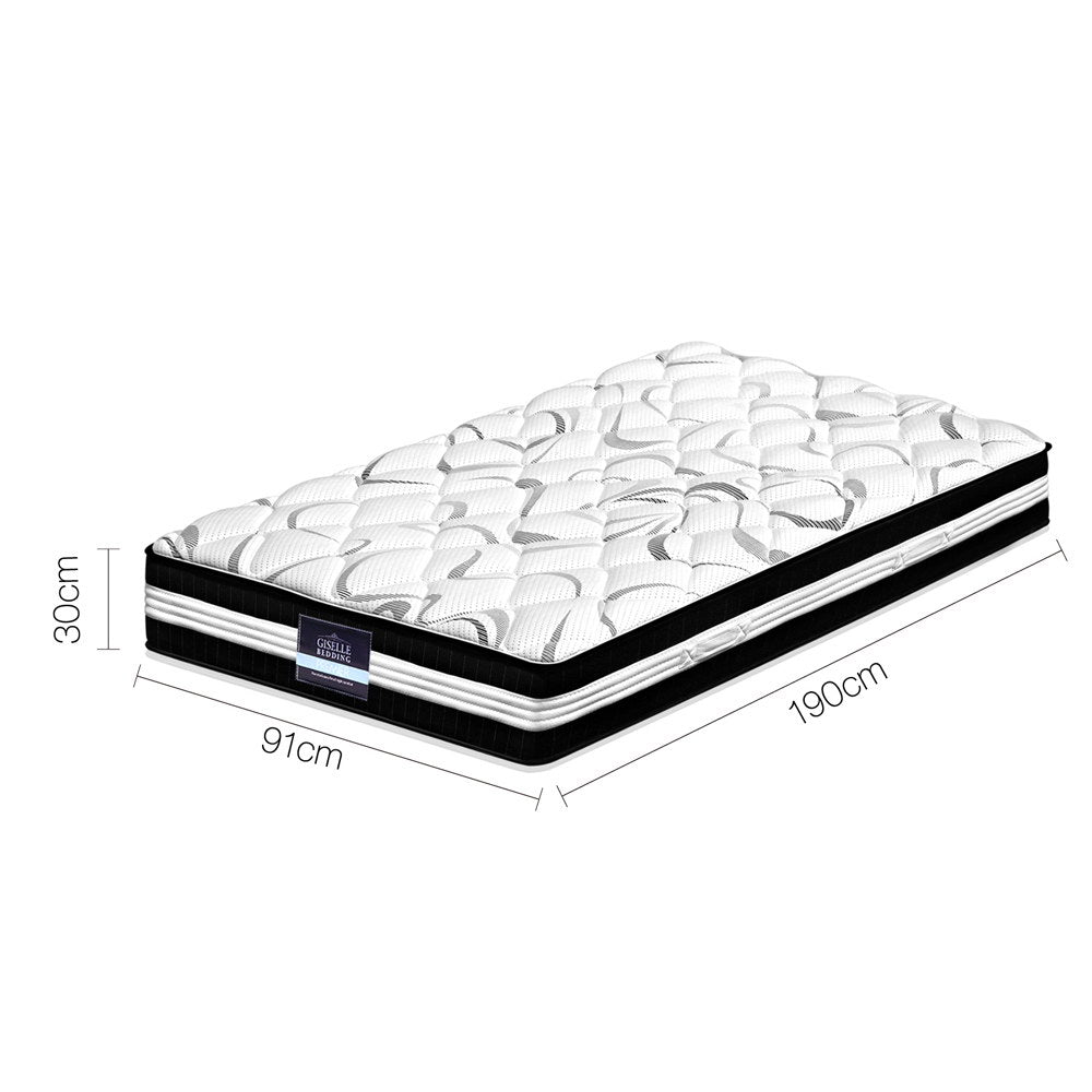 Giselle Bedding 30cm Mattress Medium Firm Single Chez Guru