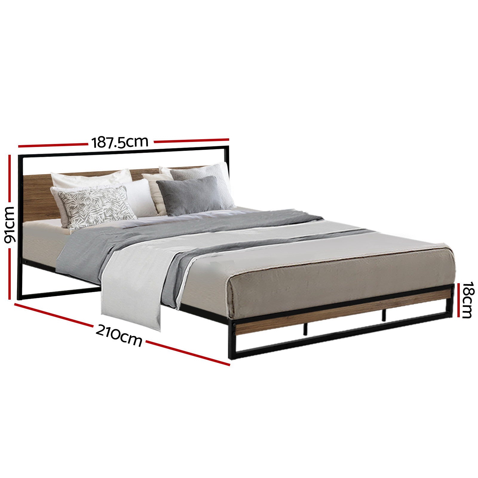 Artiss Bed Frame King Size Metal Bed Frame DANE Chez Guru