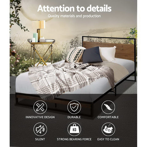 Artiss Bed Frame Metal Bed Frame DANE - King Single Chez Guru