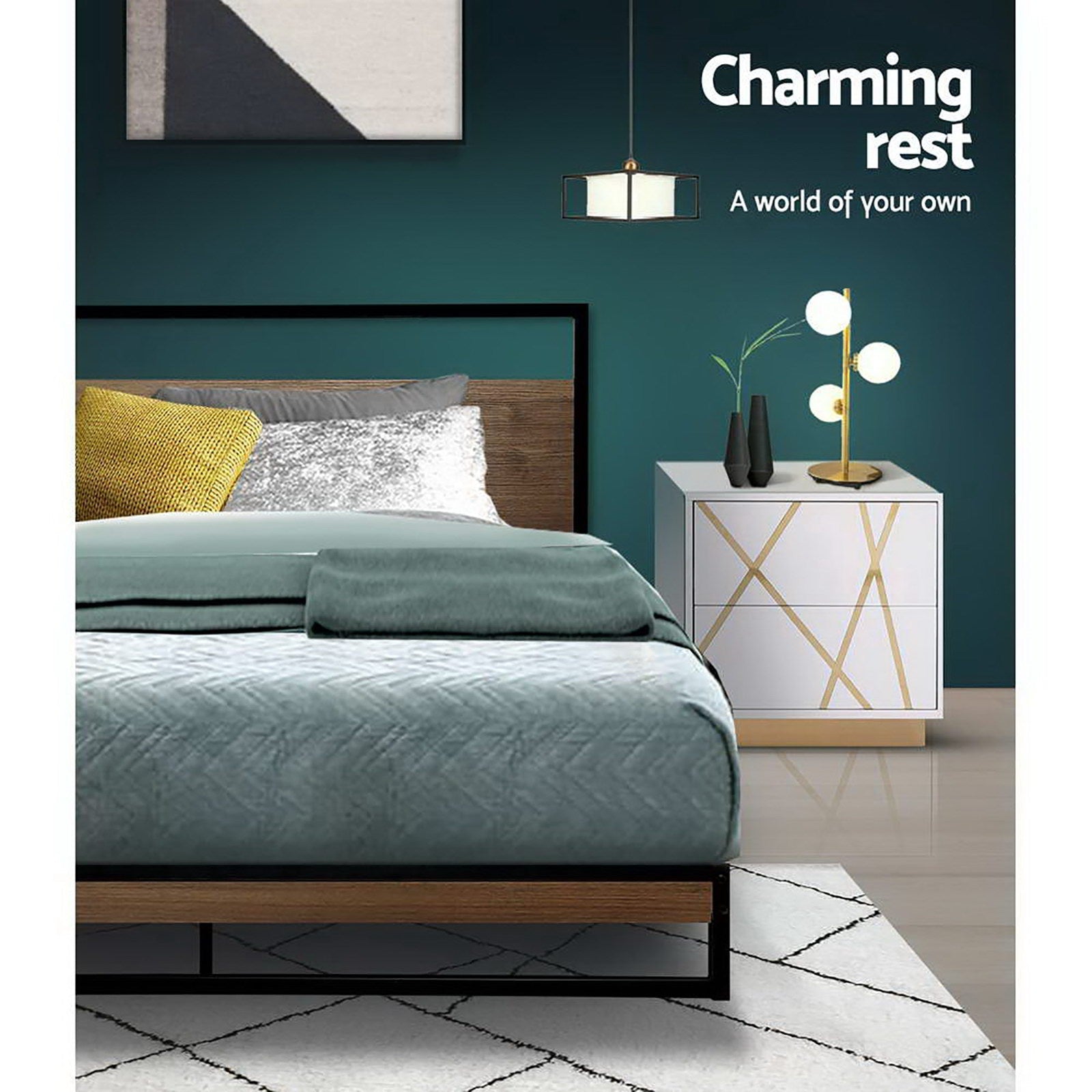 Artiss Bed Frame Metal Bed Frame DANE - King Single Chez Guru