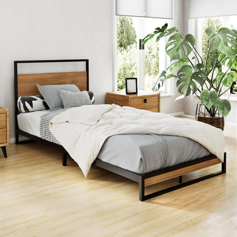 Artiss Bed Frame Single Size Metal Bed Frame DANE Chez Guru