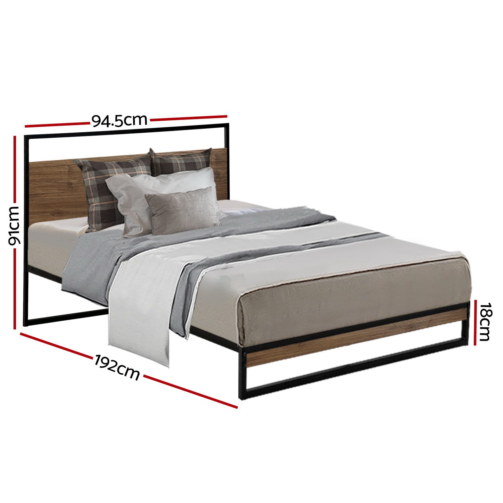 Artiss Bed Frame Single Size Metal Bed Frame DANE Chez Guru
