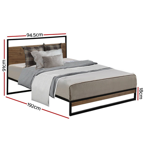 Artiss Bed Frame Single Size Metal Bed Frame DANE Chez Guru