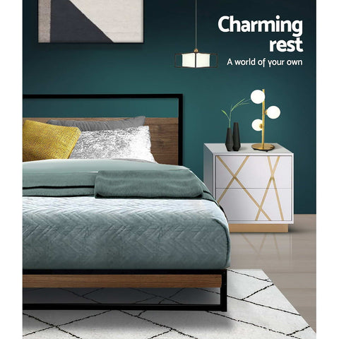Artiss Bed Frame Single Size Metal Bed Frame DANE Chez Guru