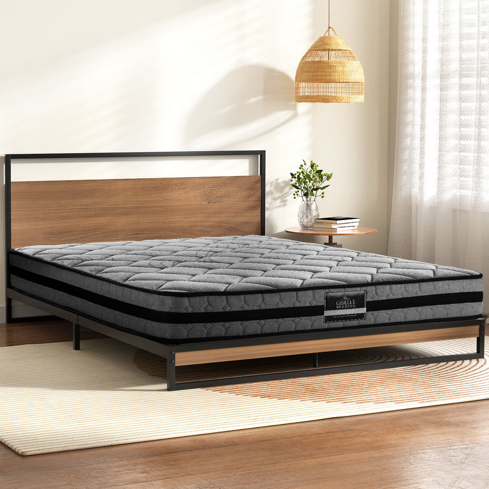Artiss Bed Frame Queen Size Metal Frame DANE with Mattress Chez Guru