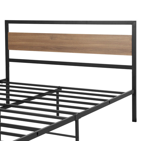 Artiss Bed Frame Queen Size Metal Base Mattress Platform Foundation Black DREW Chez Guru