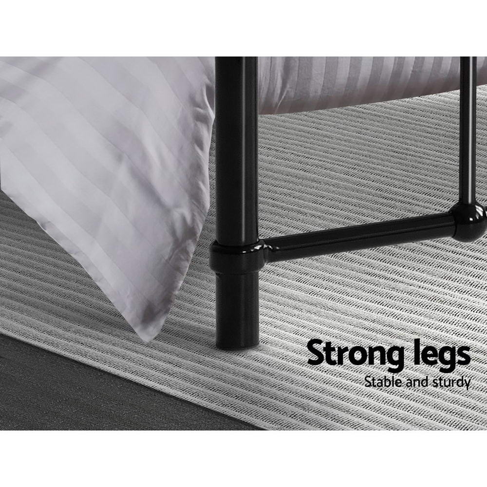 Artiss Bed Frame Metal Bed Frame LEO - Single (Black) Chez Guru