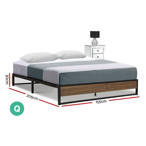 Artiss Bed Frame Metal Bed Frame Bed Base OSLO - Queen Chez Guru
