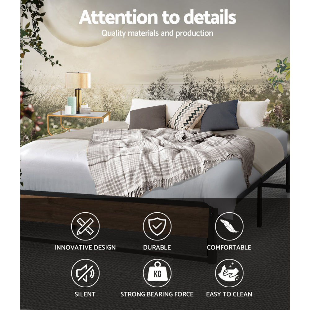 Artiss Bed Frame Metal Bed Frame Bed Base OSLO - Queen Chez Guru