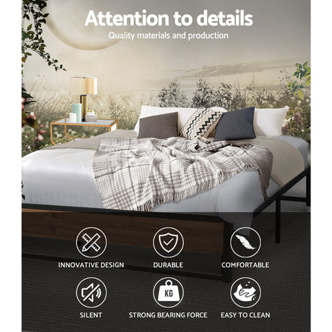 Artiss Bed Frame Metal Bed Frame Bed Base OSLO - Queen Chez Guru