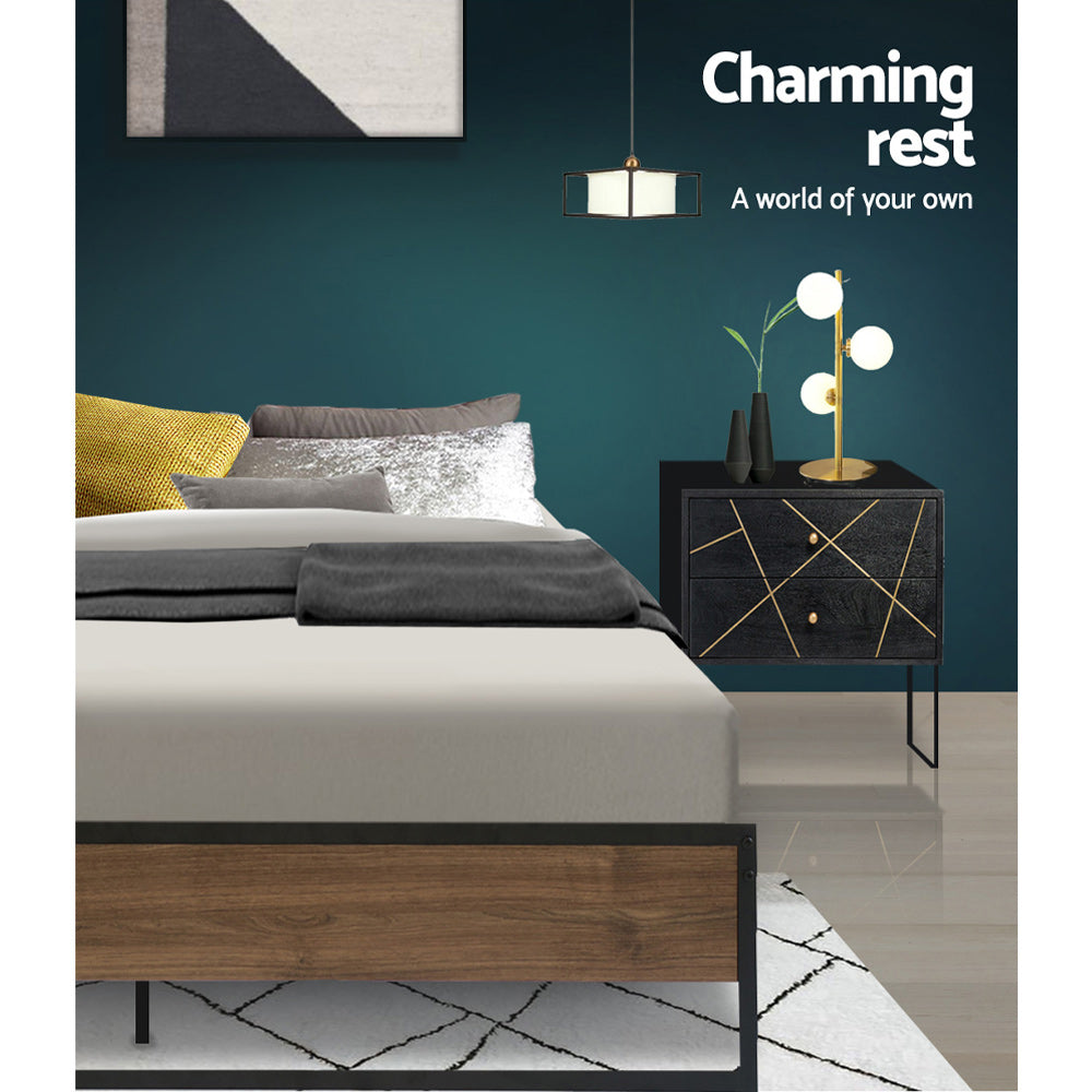 Artiss Bed Frame Metal Bed Frame Bed Base OSLO - Queen Chez Guru