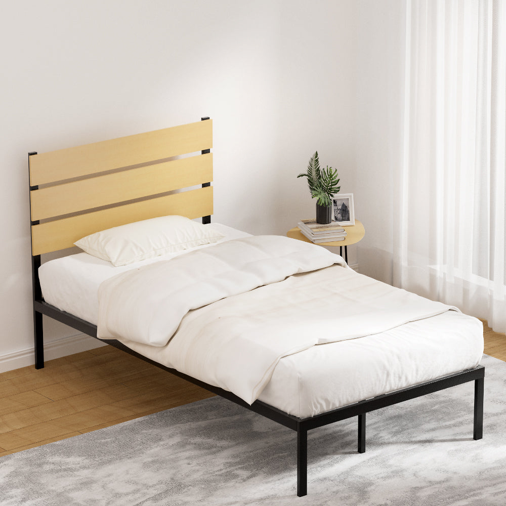 Artiss Bed Frame King Single Size Metal Base Mattress Platform Foundation PAULA Chez Guru