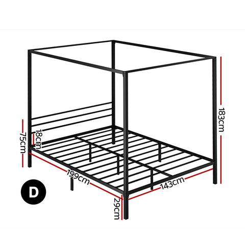 Artiss Bed Frame Double Size Metal Bed Frame POCHY Chez Guru