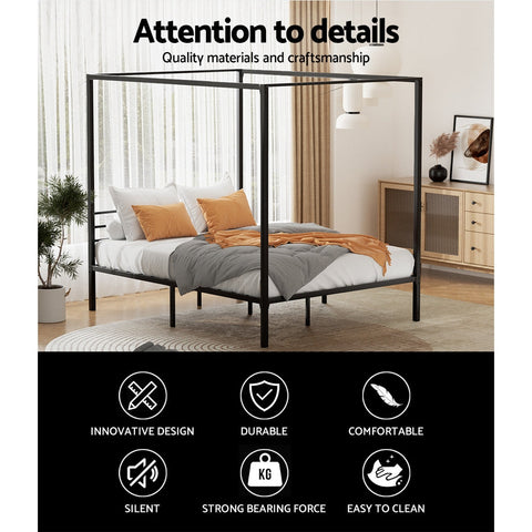Artiss Bed Frame Double Size Metal Bed Frame POCHY Chez Guru