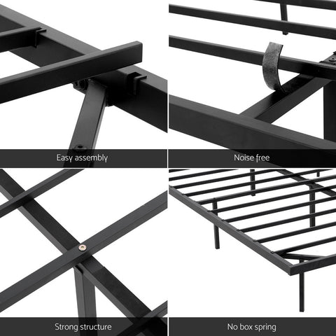 Artiss Queen Bed Frame,Floating Metal Bed Frame with Smart LED Lights - Sturdy Metal Platform Bed Base, Silent Design, Tool-Free Assembly, 300KG Capacity for Home/Hotel/Master Bedroom?