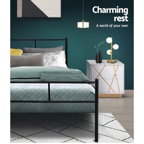 Artiss Bed Frame Double Metal Bed Frame SOL Chez Guru
