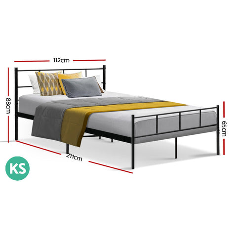 Artiss Bed Frame King Single Metal Bed Frame SOL Chez Guru