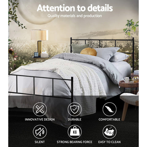 Artiss Bed Frame King Single Metal Bed Frame SOL Chez Guru