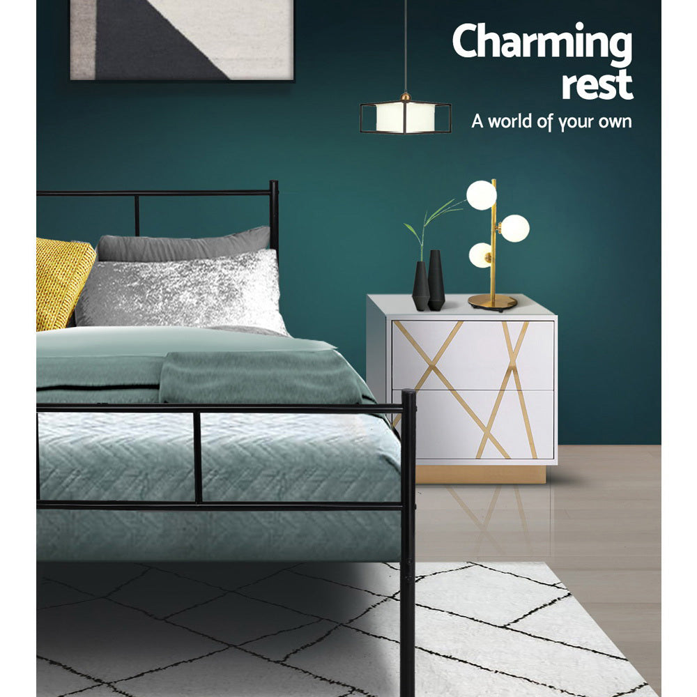 Artiss Bed Frame King Single Metal Bed Frame SOL Chez Guru