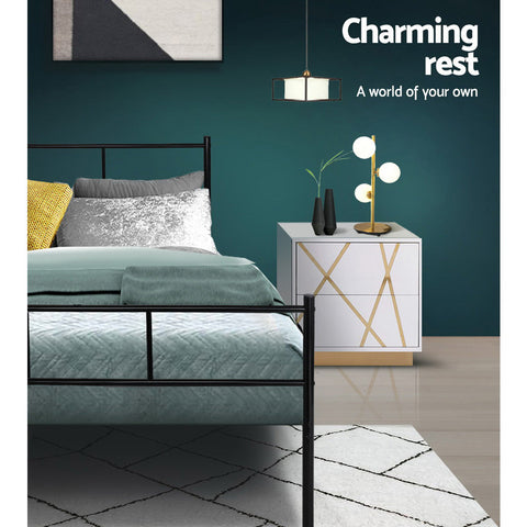 Artiss Bed Frame King Single Metal Bed Frame SOL Chez Guru